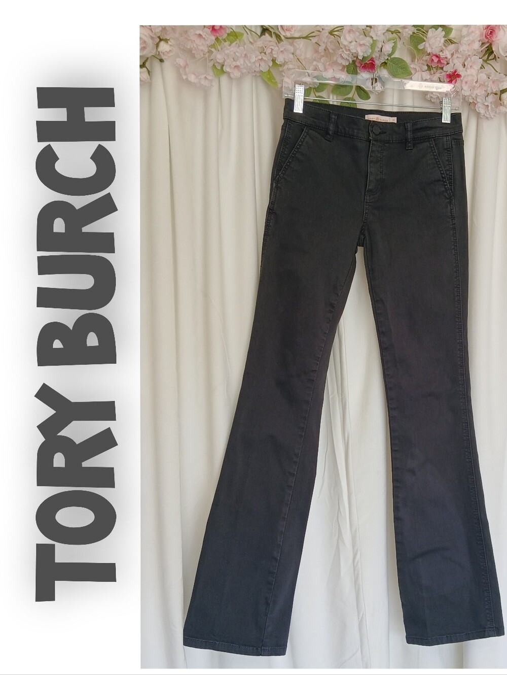 Tory Burch Black Flare & Wide Leg Jeans Size 26